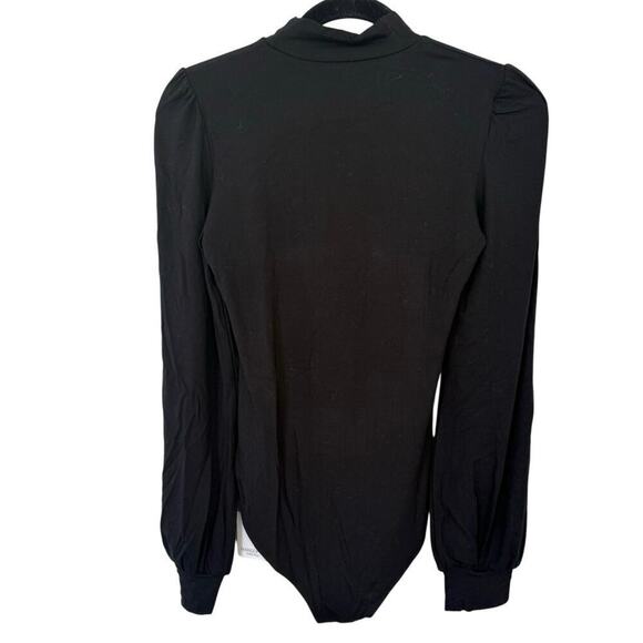 NWT Mangopop Black Mockneck Long Sleeve Bodysuit - Picture 2 of 4
